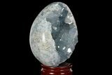 Crystal Filled Celestine (Celestite) Egg Geode - Madagascar #98773-2